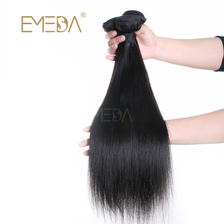 Unprocessed Indian Virgin Human Hair Bundles Natural Color Hair Weft Cuticle Aligned LM310